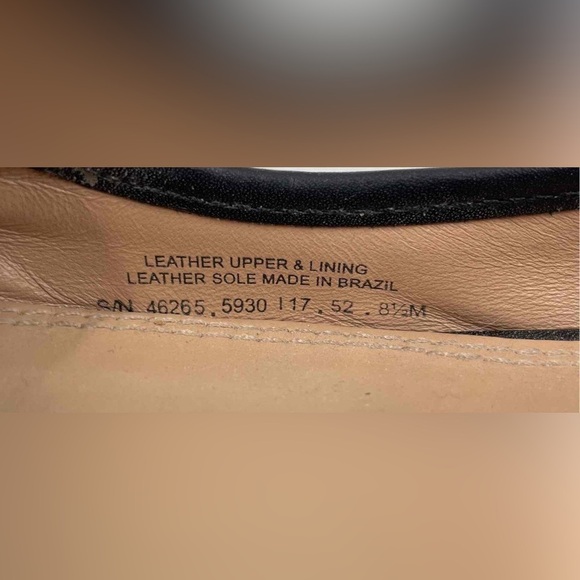 TORY BURCH Black Chelsea Leather Ballet Flats Shoes Womens Sz 8.5 M - Picture 7 of 8